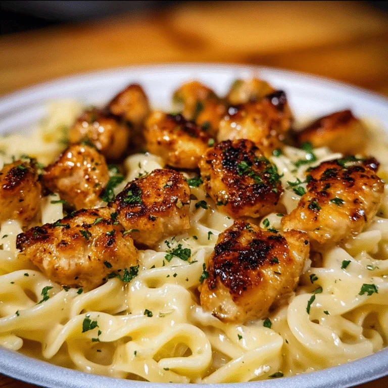 Garlic Butter Chicken Bites with Savory Creamy Parmesan Pasta: The Ultimate Comfort Food Experience