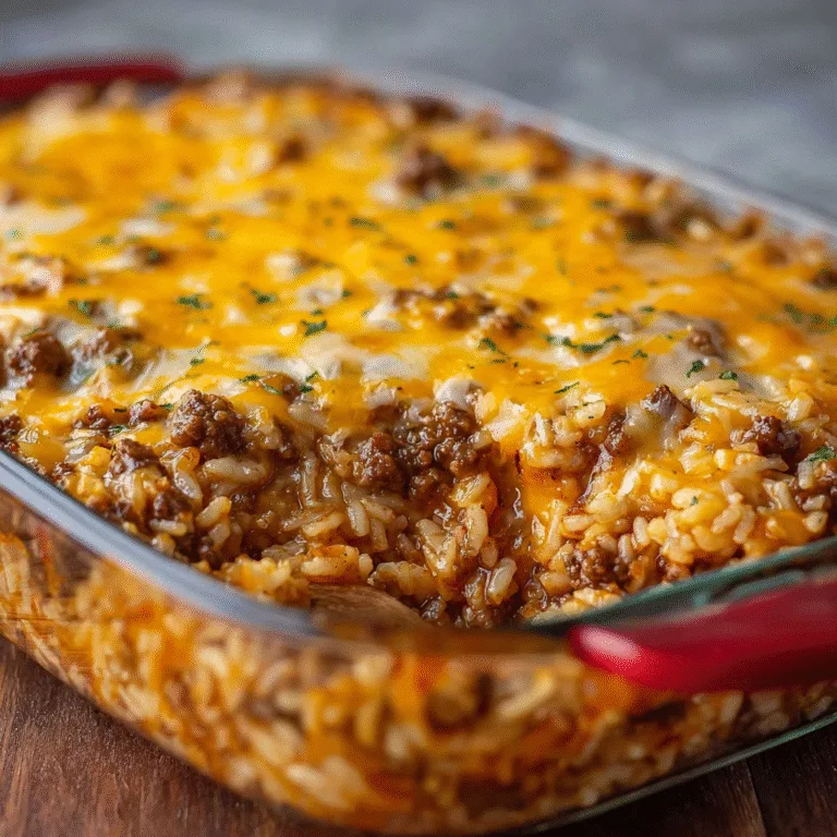 The Ultimate Cheesy Hamburger Rice Casserole: A Family Favorite That Never Disappoints