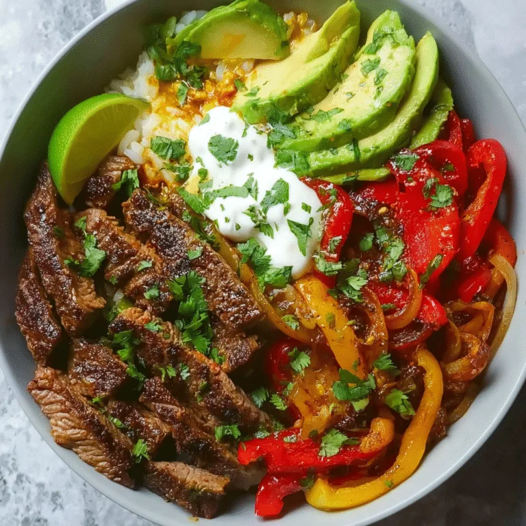 High-Protein Steak Fajita Bowl: The Ultimate Low-Carb Mexican-Inspired Feast