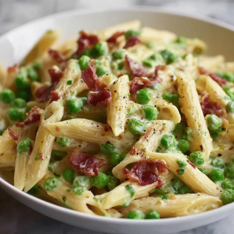 The Ultimate Creamy Penne Pasta with Peas and Bacon: A Comfort Food Classic