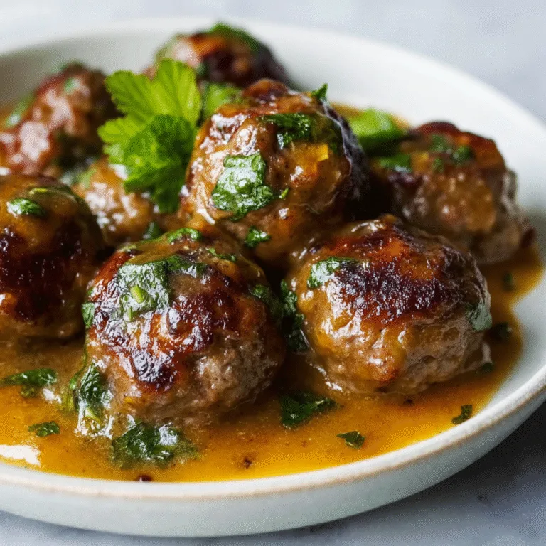 Lamb Meatballs with Mint Gravy: A Mediterranean Delight That Will Transform Your Dinner Table