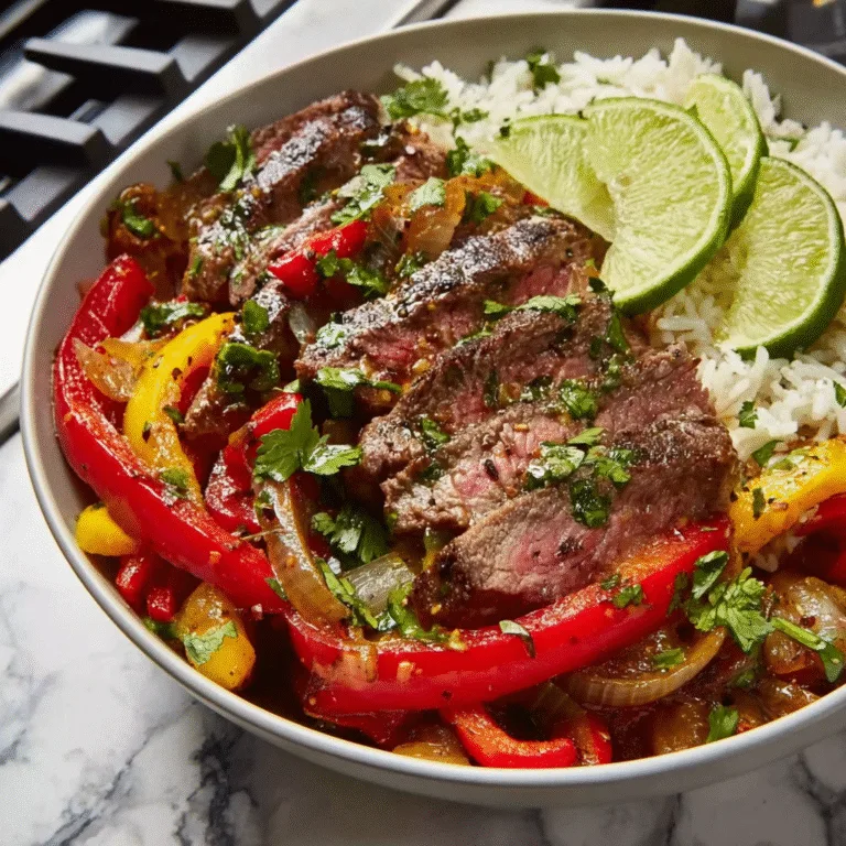 High-Protein Steak Fajita Bowl: The Ultimate Muscle-Building Mexican Feast 🥩