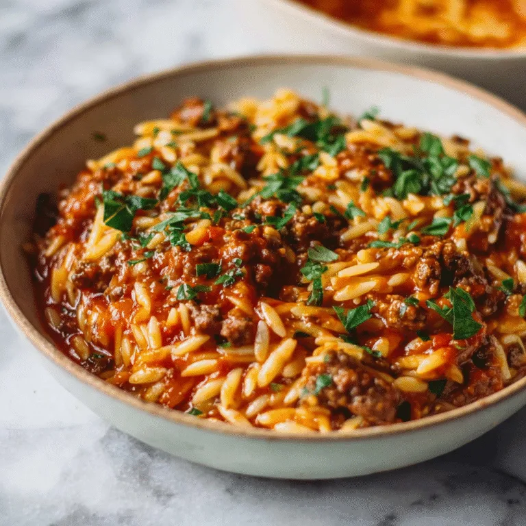 One Pot Ground Beef Orzo: The Ultimate Weeknight Dinner Solution 🍝