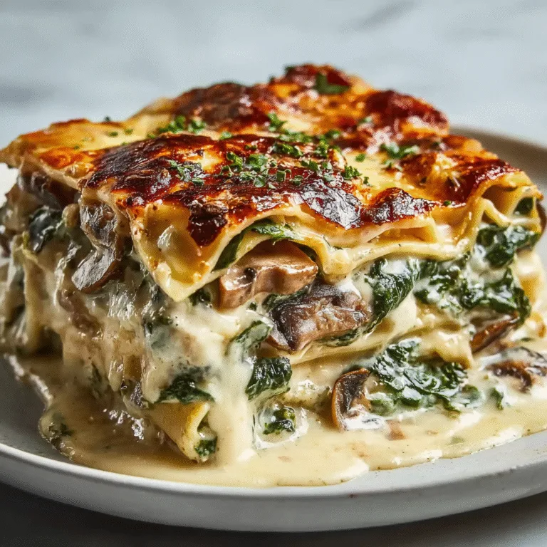 Easy Creamy Spinach Mushroom Lasagna: The Ultimate Comfort Food Recipe