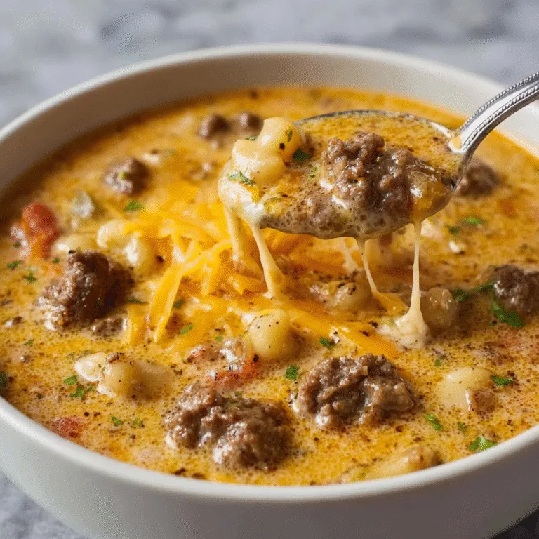 One-Pot Cheeseburger Soup Recipe: The Ultimate Comfort Food