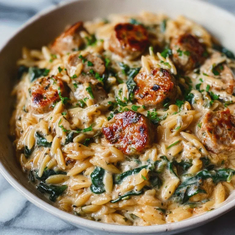 Creamy Chicken Sausage Orzo Skillet: The Ultimate One-Pan Wonder