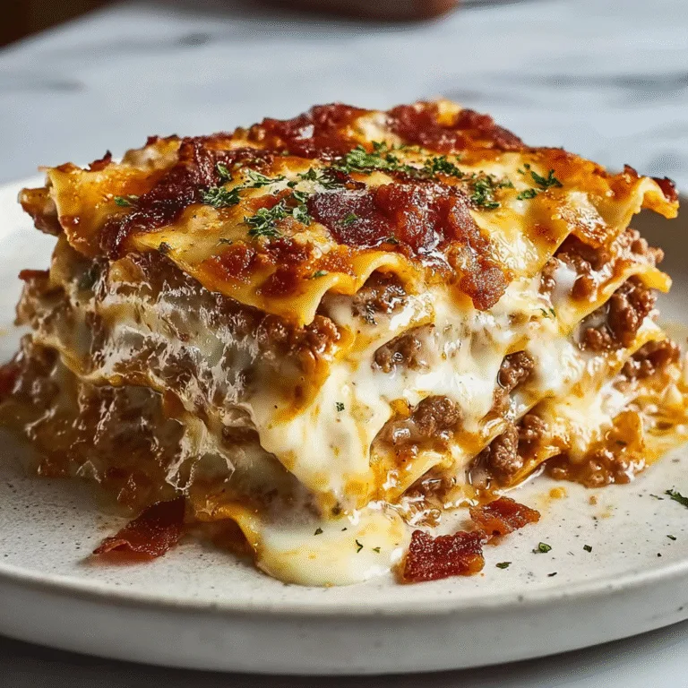 Parmesan Garlic Bacon Cheeseburger Lasagna: The Ultimate Comfort Food Fusion