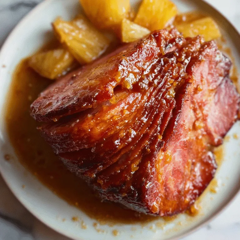 Crockpot Ham with Brown Sugar Pineapple Glaze – The Perfect Holiday Centerpiece