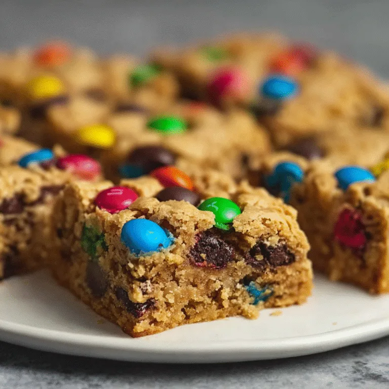 No Flour Monster Cookie Bars: The Ultimate Gluten-Free Treat