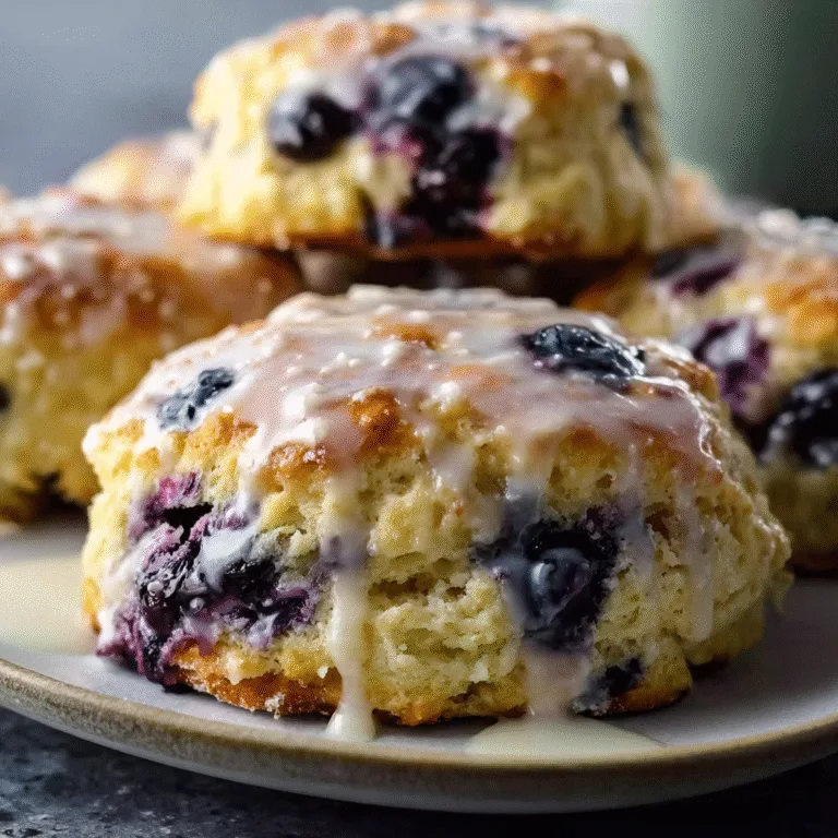 Blueberry Biscuits with Lemon Glaze: The Perfect Morning Treat