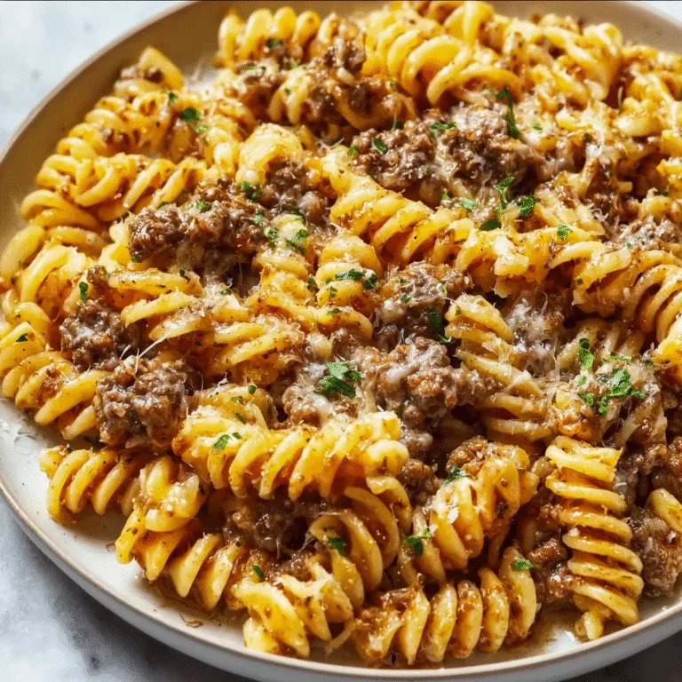 Beef and Rotini in Garlic Parmesan Sauce: The Ultimate Comfort Food Recipe