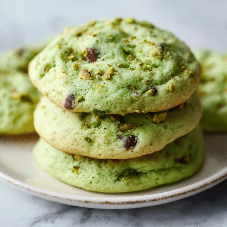 Pistachio Pudding Cookies: Soft, Chewy Green Delights