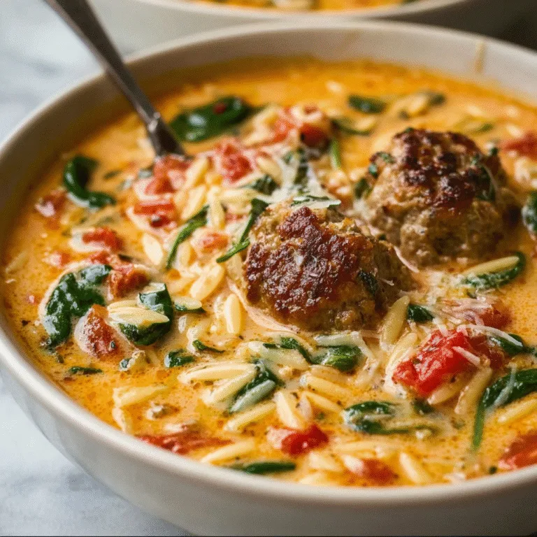 Creamy Italian Sausage Orzo Soup