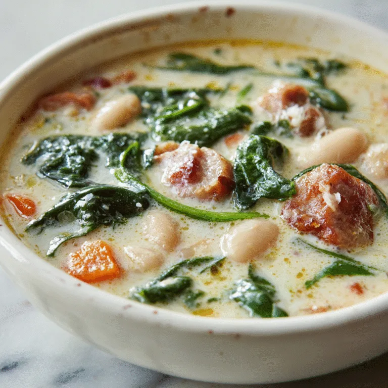 Creamy Bean Soup with Sausage