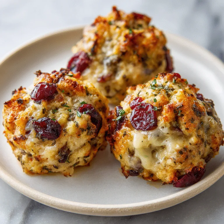 Festive Cranberry Turkey Stuffing Balls: The Ultimate Holiday Appetizer