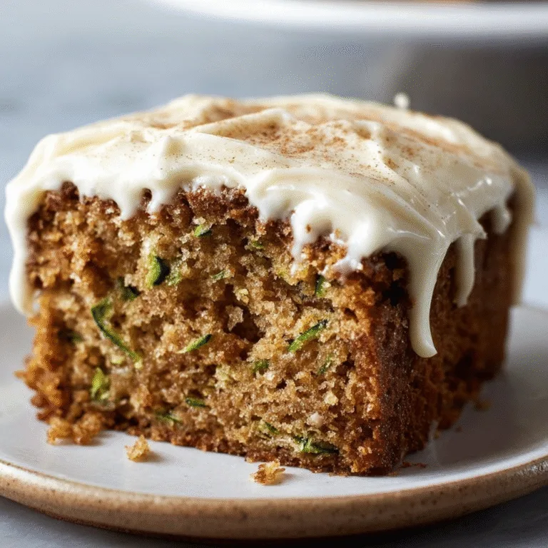 Zucchini Cake with Cinnamon Cream Cheese Frosting