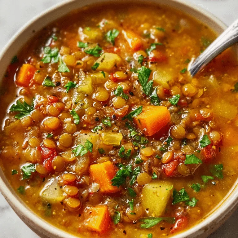Hearty Lentil Vegetable Soup Recipe