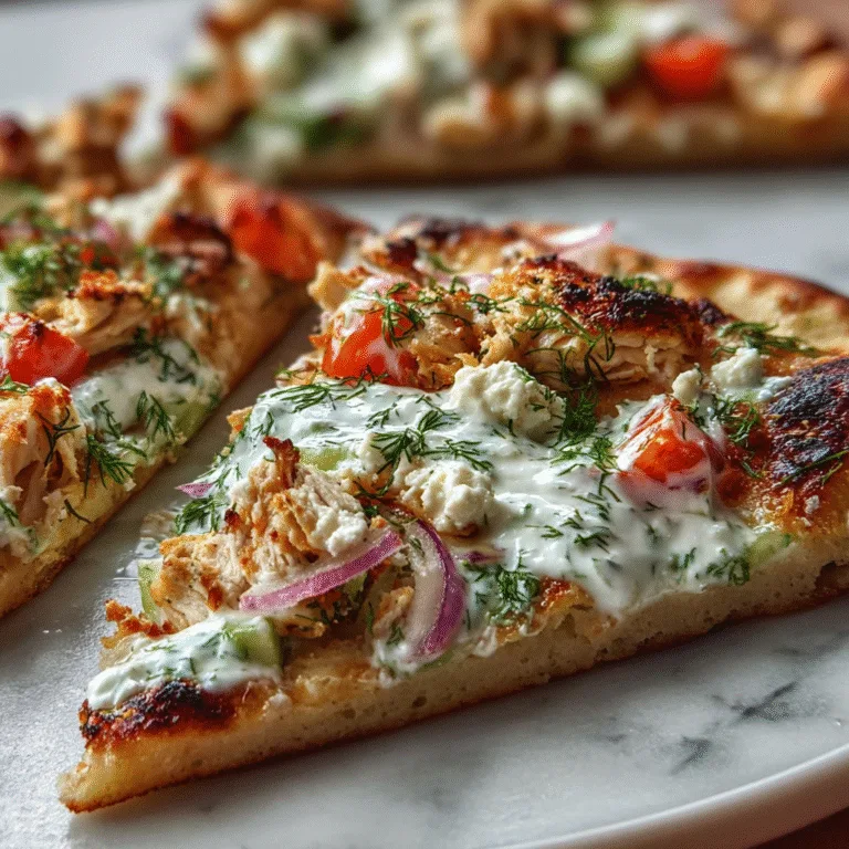 Tzatziki Chicken Naan Pizza: A Mediterranean Twist on Pizza Night