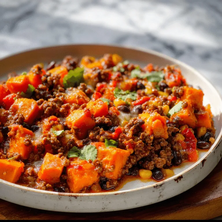 Southwest Ground Beef and Sweet Potato Skillet: A Quick and Nutritious One-Pan Wonder