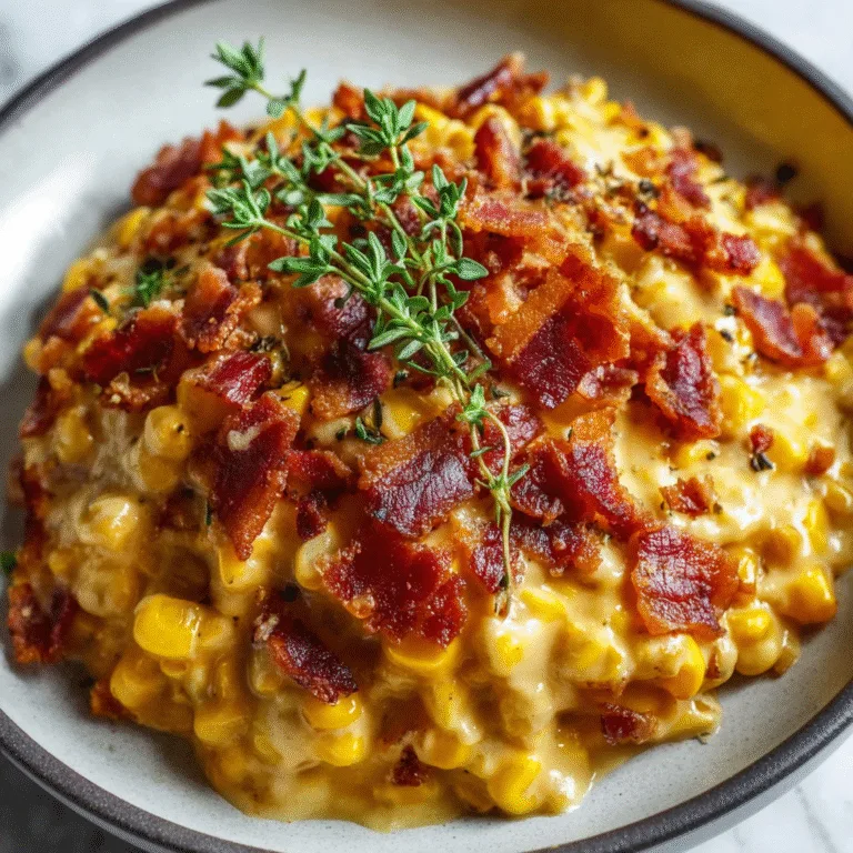 Slow Cooker Cheddar Corn with Bacon