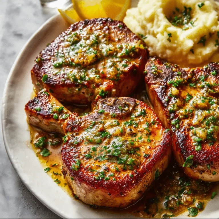 Garlic Butter Pan-Seared Pork Chops