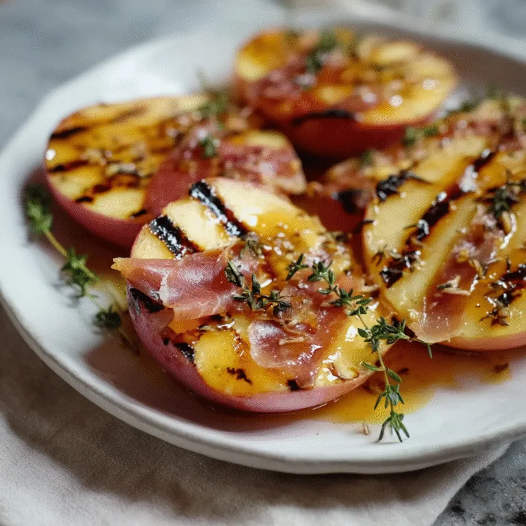 Grilled Apples with Prosciutto and Honey – Sweet, Salty, and Irresistibly Elegant