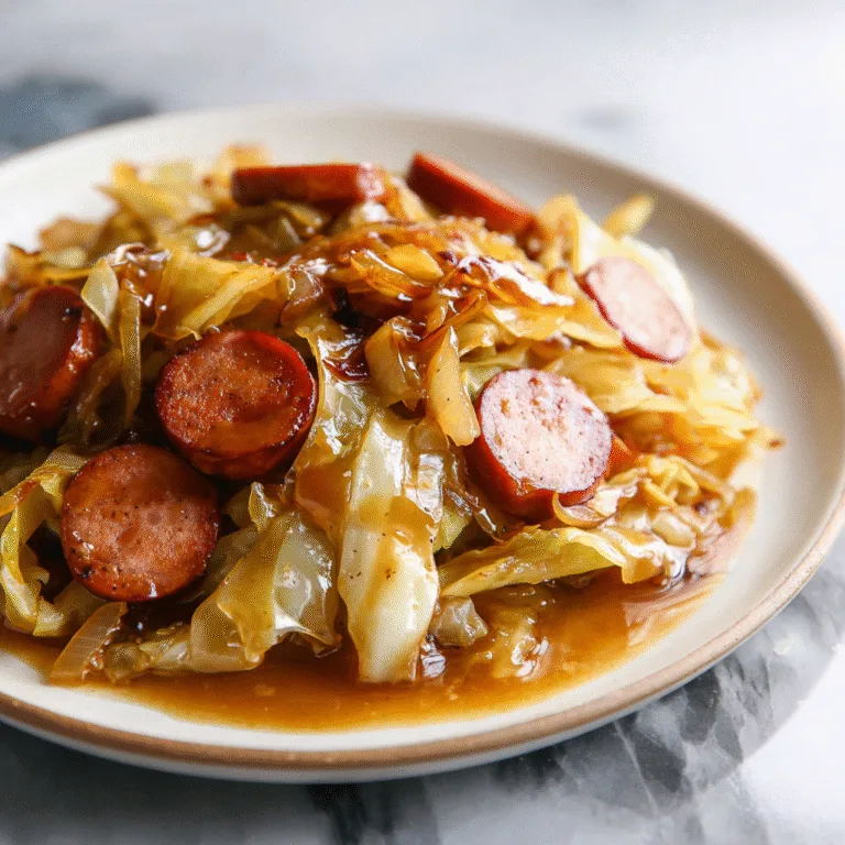 Easy Cabbage and Kielbasa Skillet Recipe 🍽️