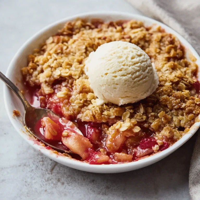 Easy Rhubarb Crisp – A Classic, Cozy Spring Dessert