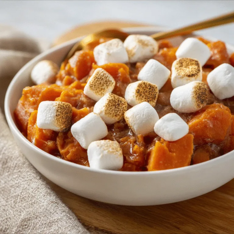 Crockpot Sweet Potatoes with Marshmallows