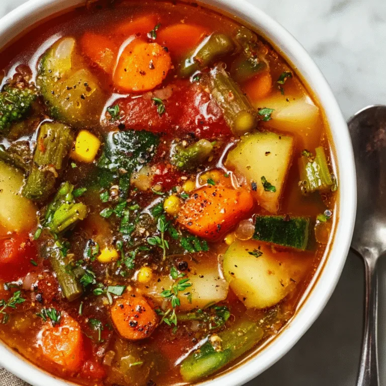 Easy Vegetable Soup (Hearty, Comforting & One-Pot Recipe)
