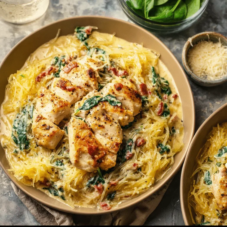 Tuscan Chicken and Spaghetti Squash: A Creamy, Low-Carb Twist on Italian Comfort Food