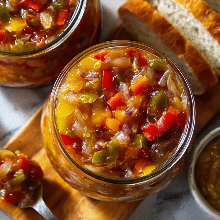 Pickled Pepper and Onion Relish – Sweet, Tangy, and Perfect for Everything!