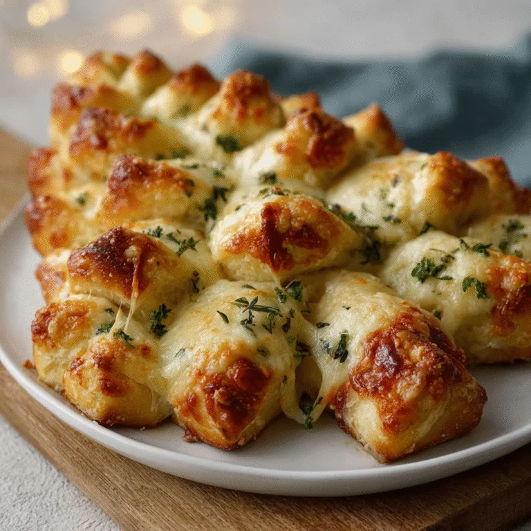 Cheesy Christmas Tree Bread Recipe (Festive Pull-Apart Holiday Appetizer)