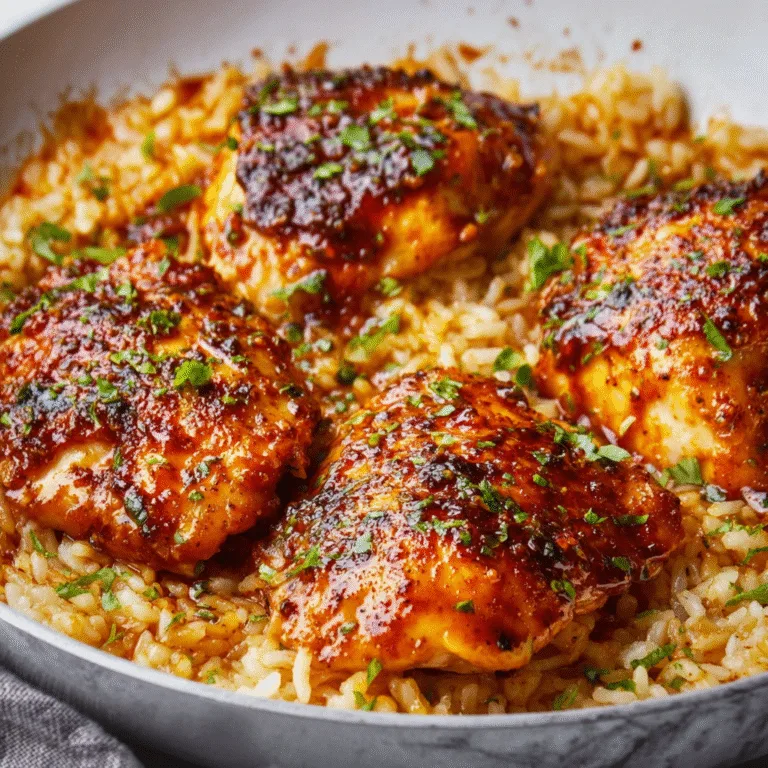 One Pan Bold Honey BBQ Chicken Rice: Sweet, Smoky, and Effortless