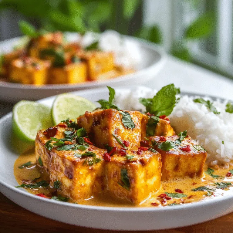 Spicy Tofu in Creamy Coconut Sauce: Bold, Vegan, and Delicious