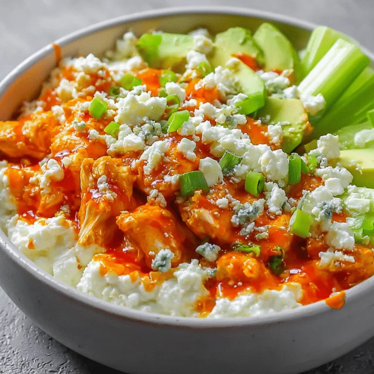 Buffalo Chicken Cottage Cheese Bowl – A High-Protein Power Meal That Actually Tastes Amazing