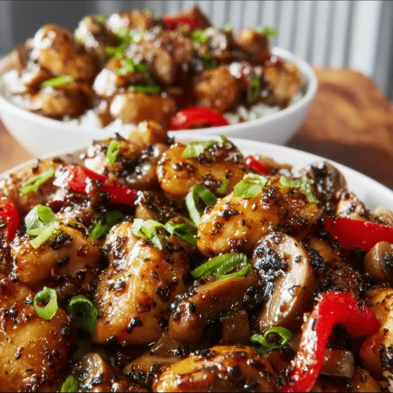 Black Pepper Chicken with Mushrooms – Savory, Spicy, and Delicious