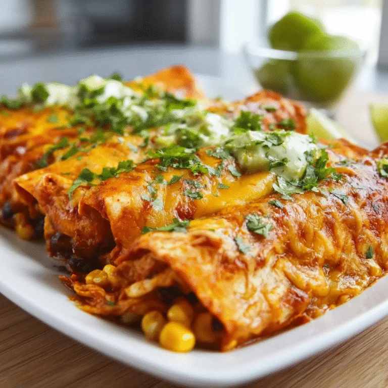 Sweet Potato, Corn, and Black Bean Enchiladas – A Healthy Vegetarian Feast