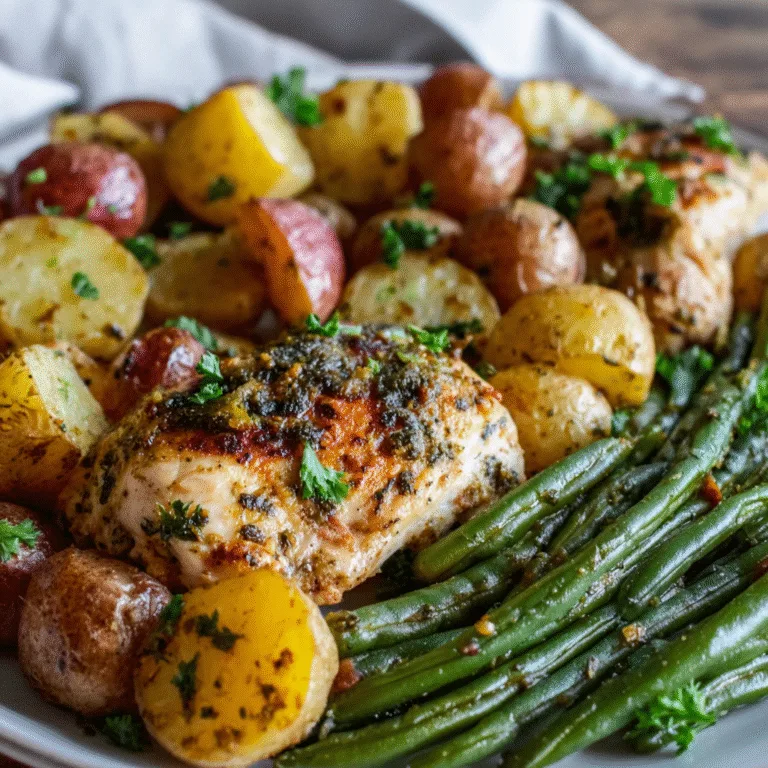 Sheet Pan Italian Chicken, Potatoes, and Green Beans — A Simple, Healthy, Flavor-Packed Dinner in One Pan
