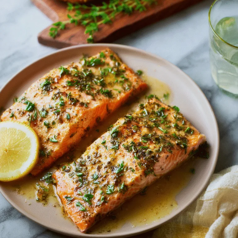 Perfect Baked Salmon with Lemon Dijon Marinade