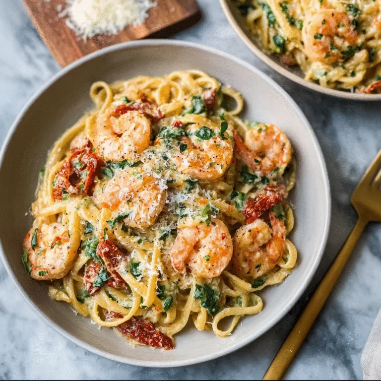 Creamy Tuscan Shrimp Linguine – A Luxurious Italian-Inspired Pasta You Can Make in 30 Minutes