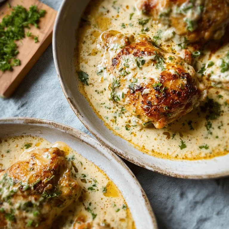 Creamy Oven Baked Chicken Thighs (Rich, Juicy & Perfect Every Time!)