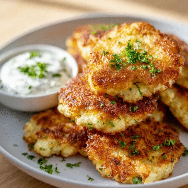 Basic Cauliflower Fritters – Crispy, Simple, and Delicious