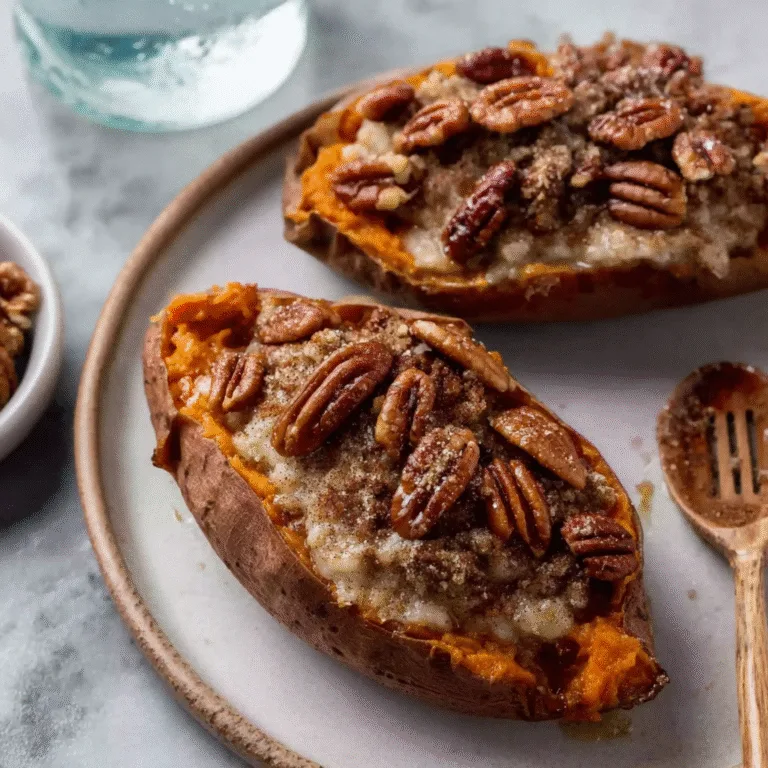 Pecan Pie Twice Baked Sweet Potatoes (Title Included as Requested)