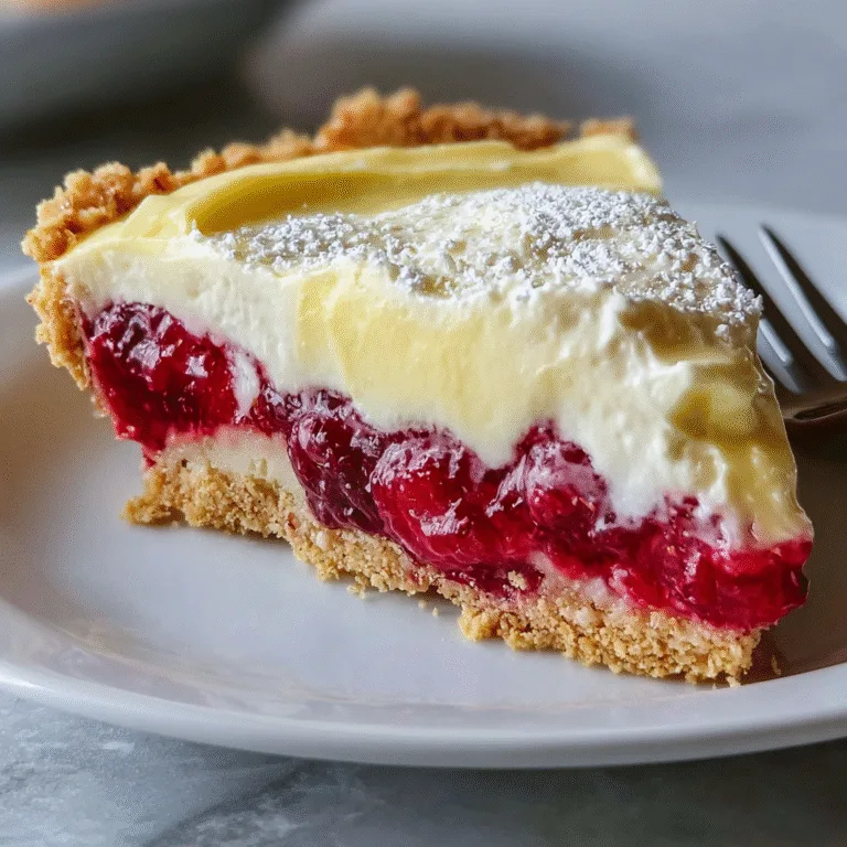 Lemon Raspberry Layered Pie