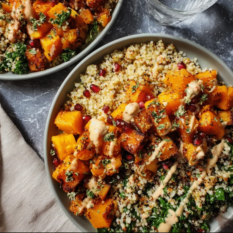 Roasted Butternut Squash & Quinoa Harvest Bowl: A Healthy Autumn Delight