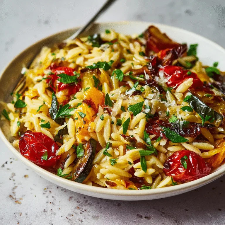 Roasted Vegetable Orzo: A Comforting and Colorful Pasta Dish