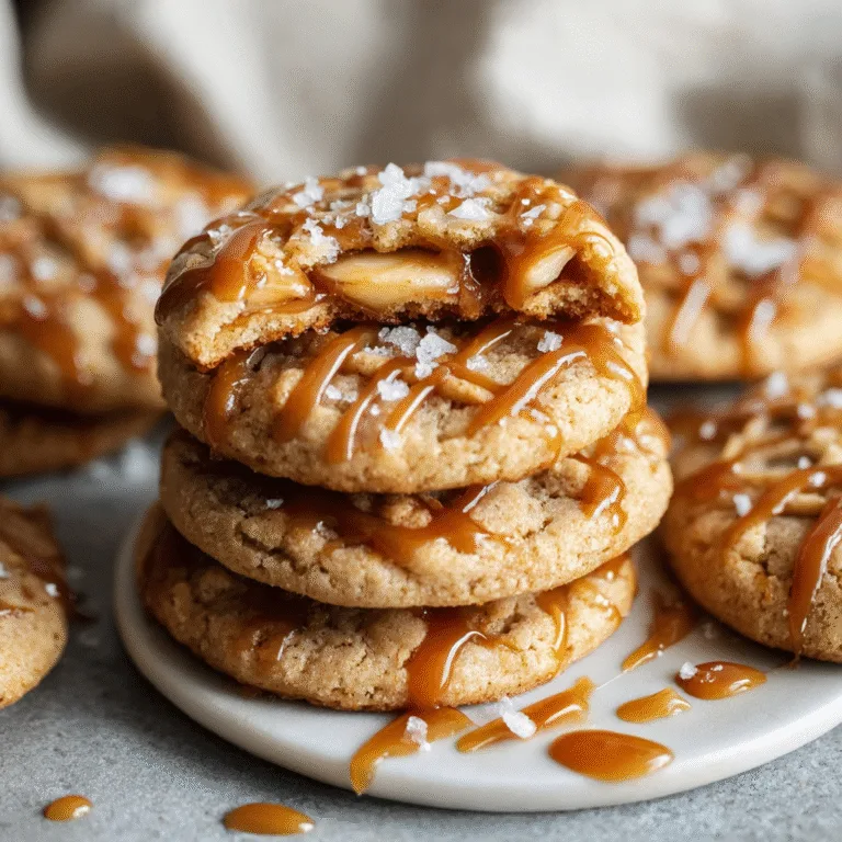 Irresistible Salted Caramel Apple Pie Cookies – A Cozy Bite-Sized Fall Dessert You’ll Crave