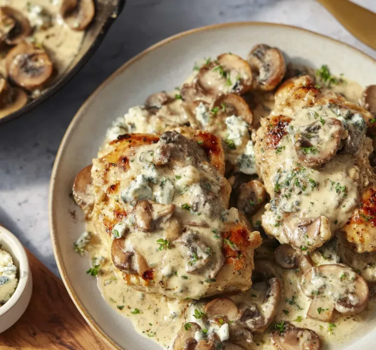 Boursin Chicken (Creamy Garlic Herb Mushroom Chicken)