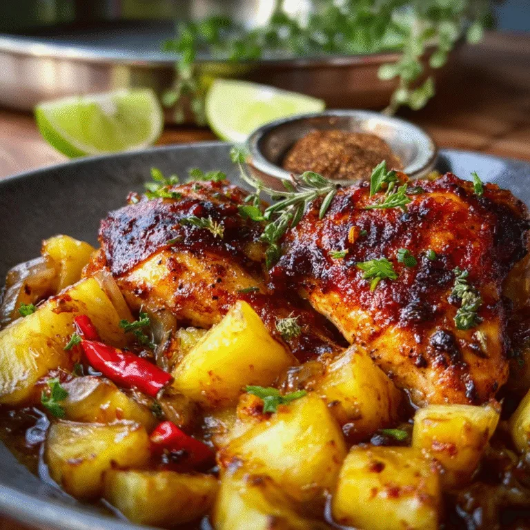 Baked Jamaican Pineapple Jerk Chicken: Sweet, Spicy & Irresistible